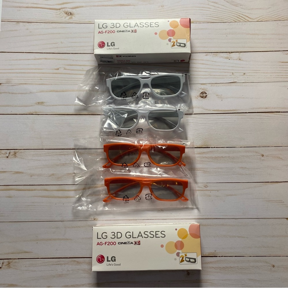 LG 3D Glasses AG-F200 Cinema 3D 4‎ Pairs Genuine LED HDTV Theater